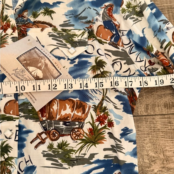 Rockmount Ranch Hawaiian Western Snap Front Shirt Small NWT - Picture 5 of 8